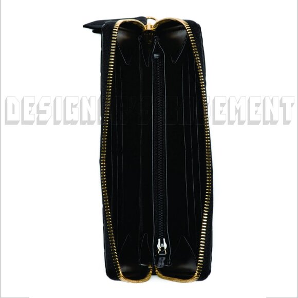 GUCCI black GUCCISSIMA GG leather Zip around checkbook Wallet Clutch Purse NIB - Picture 4 of 7